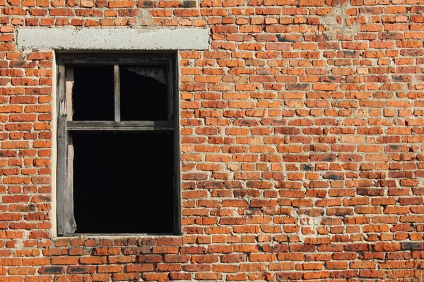 stock image Old brick wall with window