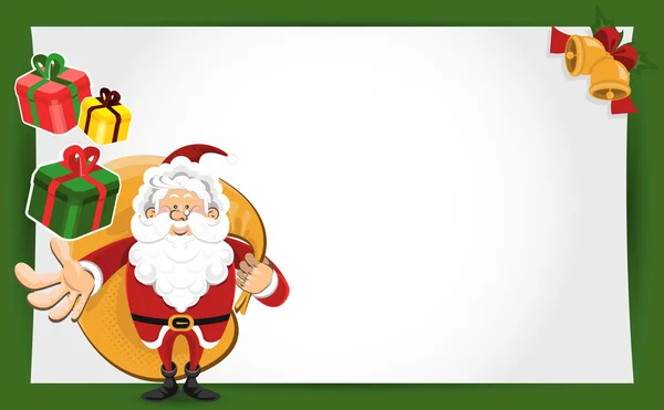 Άγιος Βασίλης Χριστούγεννα ευχετήριας κάρτας — Διανυσματικό Αρχείο