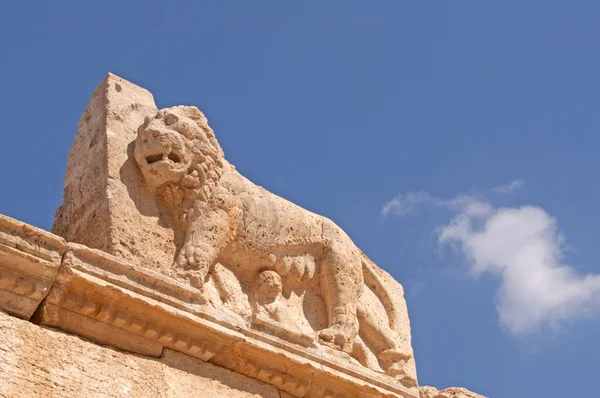 Hellenistic Lion in Jordan — Stock Photo, Image