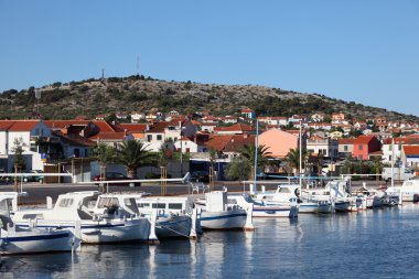 Marina in the Croatian town Murter clipart