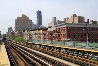 Subway station in New York City clipart