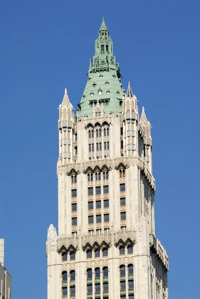 伍尔沃斯在纽约城大楼的顶部 — 图库照片