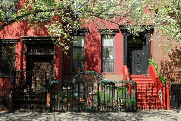 Entradas para casas residenciais em Nova York — Fotografia de Stock