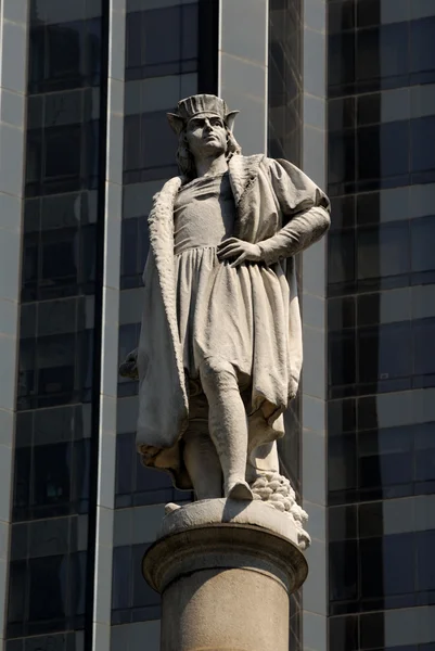 克里斯托弗 · 哥伦布纽约的雕像 — 图库照片