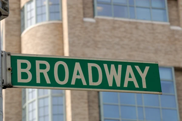 Broadway straat teken, new york city — Stockfoto