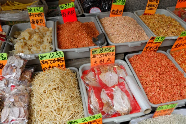 中国の市場で乾燥シーフード — ストック写真