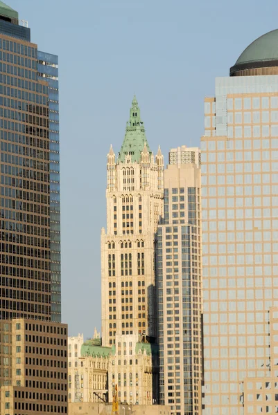 Skyskrapor downtown i manhattan, new york — Stockfoto