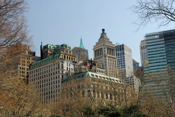 Будинки в Манхеттен, Нью-Йорк — стокове фото