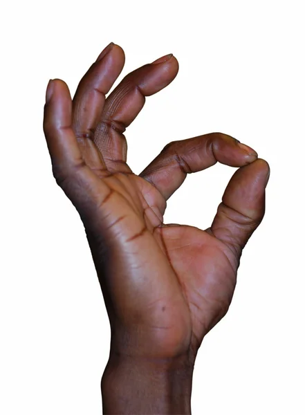 Znak ręką na ok — Zdjęcie stockowe