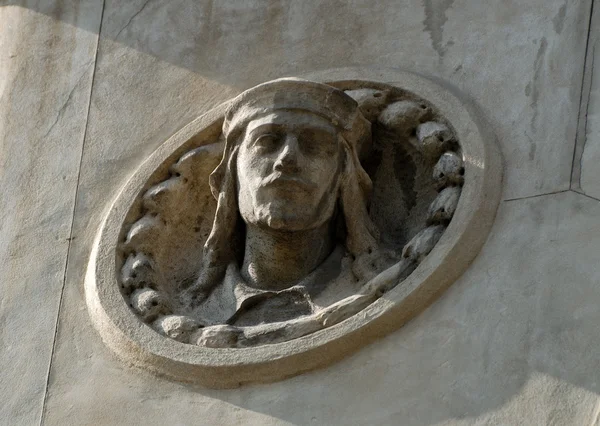 Άγαλμα στο la rambla της Βαρκελώνης, Ισπανία — Φωτογραφία Αρχείου