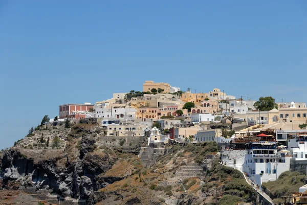 Thira, a fő város Santorini-sziget, Görögország — Stock Fotó