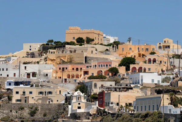 锡拉，希腊，圣托里尼岛的主要城镇 — 图库照片