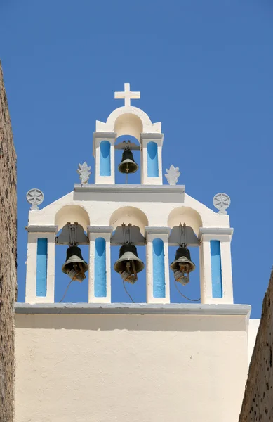 Klokkentoren in santorini, Griekenland — Stockfoto