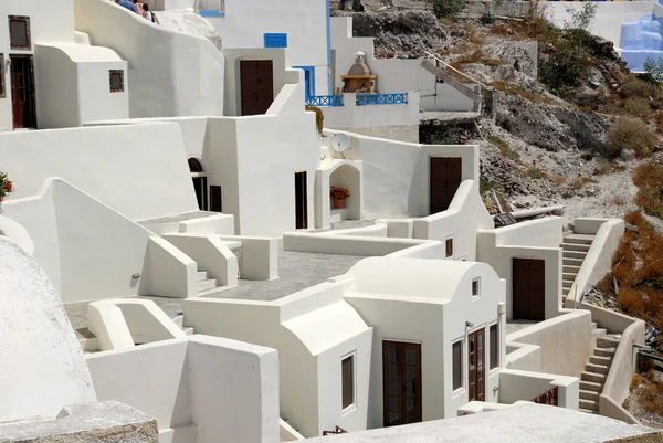 Witte huizen in santorini, Griekenland — Stockfoto