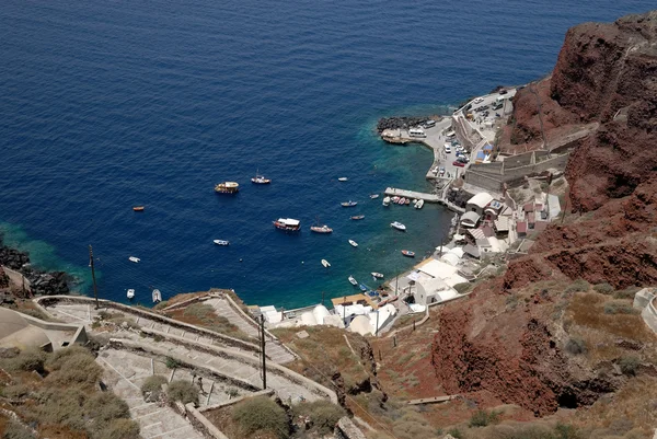 El viejo puerto de Oia, Santorini Grecia — Foto de Stock