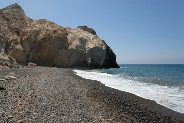 Tom strand i santorini, Grekland — Stockfoto