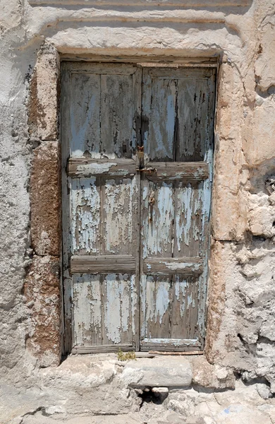 Vieille porte grunge à Santorin, Grèce — Photo