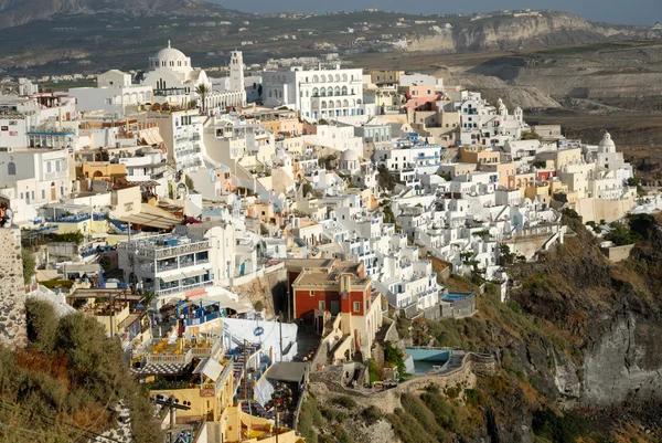 ティーラ島、サントリーニ島、ギリシャの上からの眺め — ストック写真