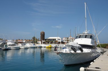 Marina in Calete de Fuste, Fuerteventura Spain clipart