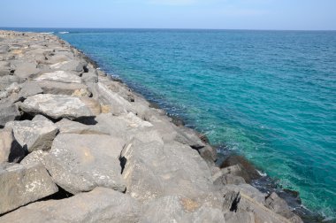 Breakwater in Caleta de Fuste, Fuerteventura clipart