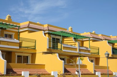 Typical holiday apartments in Caleta de Fuste, Fuerteventura Spain clipart