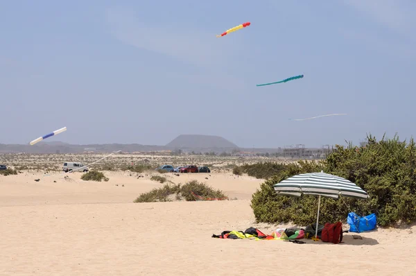 Пляж в Коррачо, Канарский остров Фуэртевентура, Испания — стоковое фото