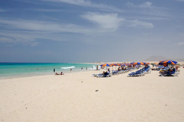 Strand in der Nähe von Corralejo, Kanarische Insel Fuerteventura, Spanien — Stockfoto