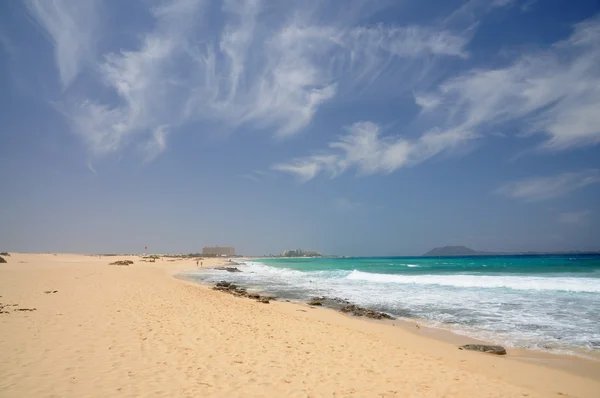 Plaży corralejo, Kanaryjskie wyspy fuerteventura, Hiszpania — Zdjęcie stockowe
