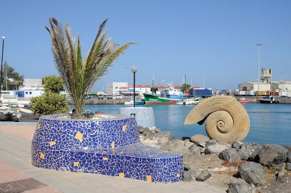 Passeio marítimo em Puerto del Rosario, Canary Island Fuerteventura, Espanha — Fotografia de Stock