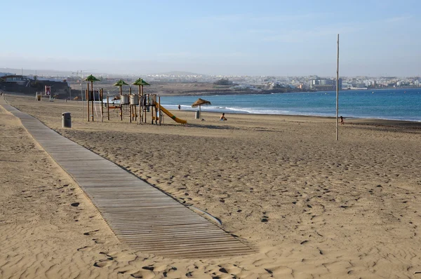 Playa blanca poblíž puerto del rosario, Kanárské ostrov fuerteventura, Španělsko — Stock fotografie