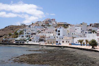 White houses in Las Playitas, Canary Island Fuerteventura, Spain clipart