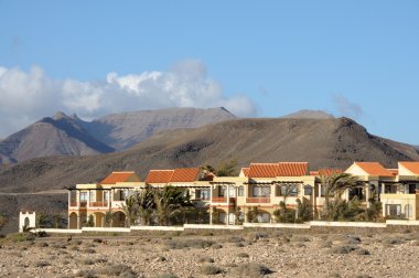 Residential houses in La Pared. Canary Island Fuerteventura, Spain clipart