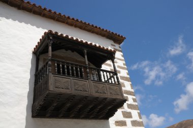 Balcony in Betancuria, Canary Island Fuerteventura, Spain clipart