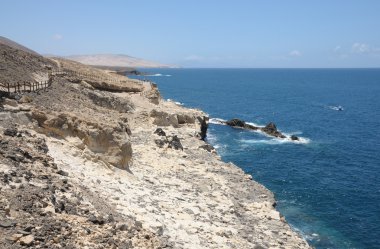 Coast near fishing village Ajuy, Canary Island Fuerteventura, Spain clipart