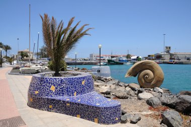 Promenade in Puerto del Rosario. Canary Island Fuerteventura, Spain clipart