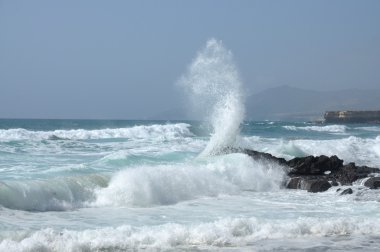 Waves on the Atlantic coast of Fuerteventura, Canary Islands clipart