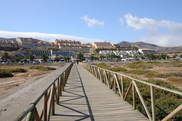 Ośrodek jandia playa, fuerteventura, Wyspy Kanaryjskie, Hiszpania — Zdjęcie stockowe