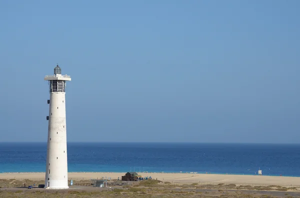 Deniz feneri playa del matorral, jandia yarın jable fuerteventura İspanya — Stok fotoğraf
