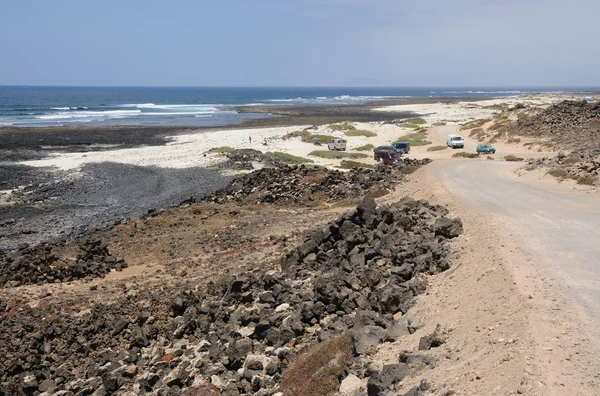 Küste in der Nähe von el cotillo auf der kanarischen Insel fuerteventura, Spanien — Stockfoto