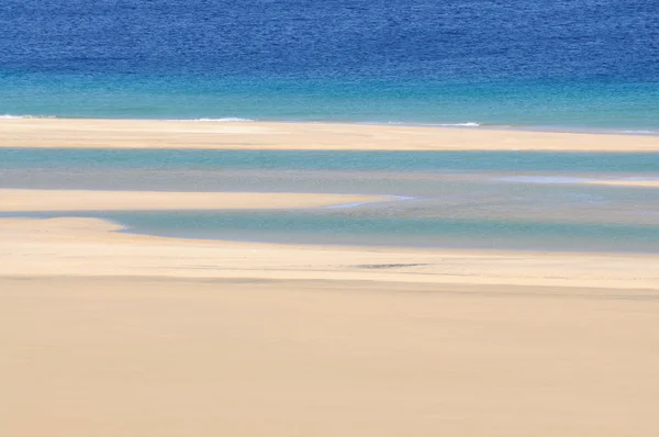 Plaża playa de sotavento na Kanaryjskie wyspy fuerteventura, Hiszpania — Zdjęcie stockowe