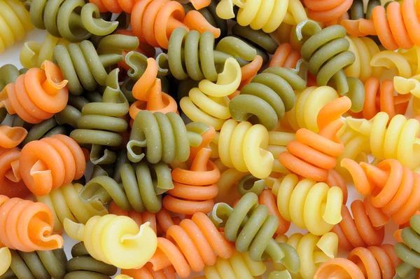 Italské těstoviny tricolore - trottole — Stock fotografie