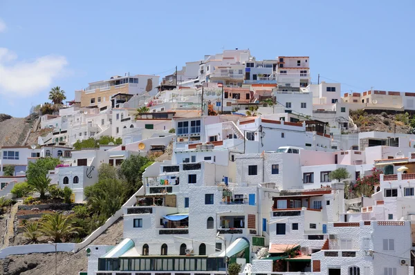 Witte huizen in las playitas, fuerteventura, Spanje — Stockfoto