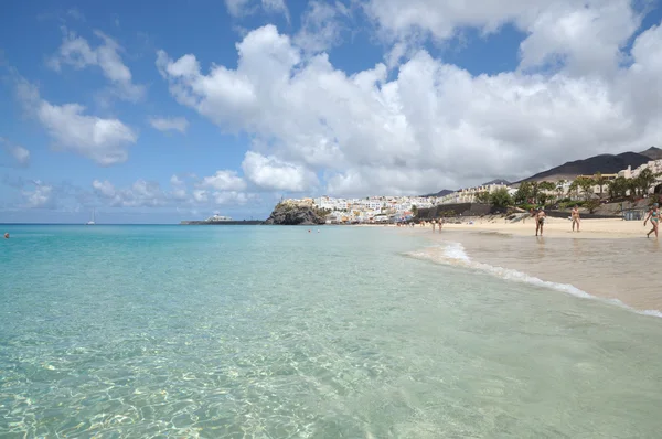 Strand a playa del matorral morro jable, fuerteventura, Spanyolország — Stock Fotó