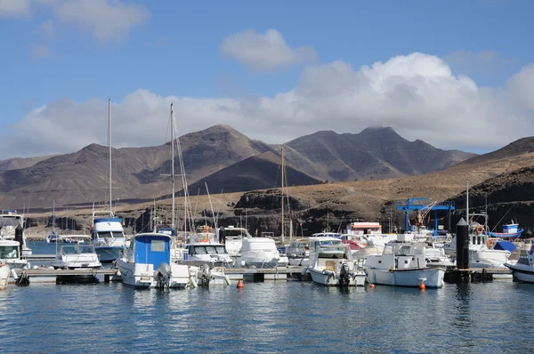 Marina in morro jable, Canarische eiland fuerteventura, Spanje — Stockfoto