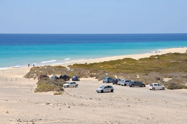 Pláž playa de sotavento, Kanárské ostrov fuerteventura, Španělsko — Stock fotografie