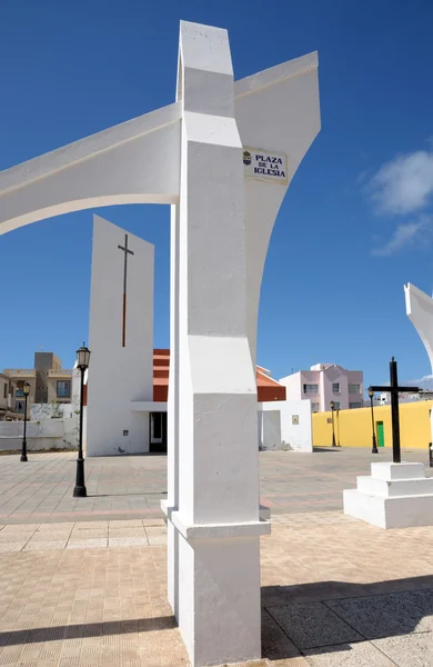 Kirken i Corralejo, Fuerteventura, Spania – stockfoto