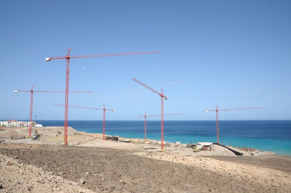 Construction site on the coast — Stock Photo, Image