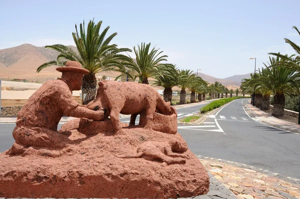 Skulptur in der Stadt pajara, fuerteventura — Stockfoto