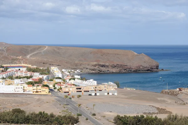 Aerial view over village La Lajita, Fuerteventura, Spain — Stock Photo, Image