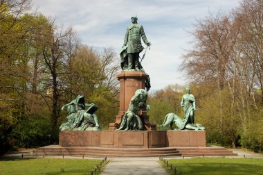 Statue of the 1st German Chancellor Bismarck in Berlin clipart